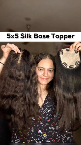 Transform Your Look with the 5x5 Silk Base Scalp Topper: Natural, Seamless, and Effortless!