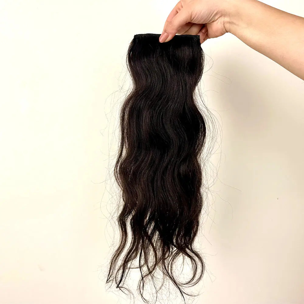 Set of 2 clip in extensions side patches 100% Human Hair | Presh Beauti