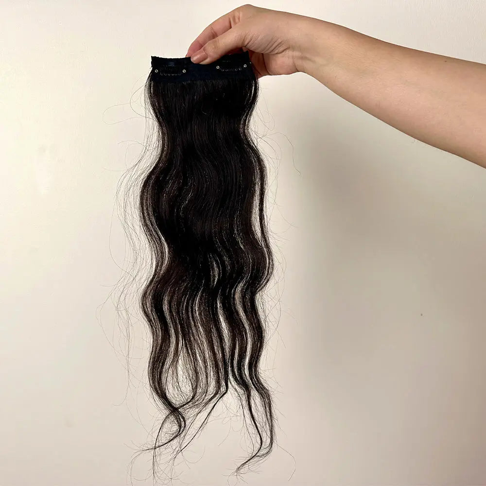 Set of 2 clip in extensions side patches 100% Human Hair | Presh Beauti