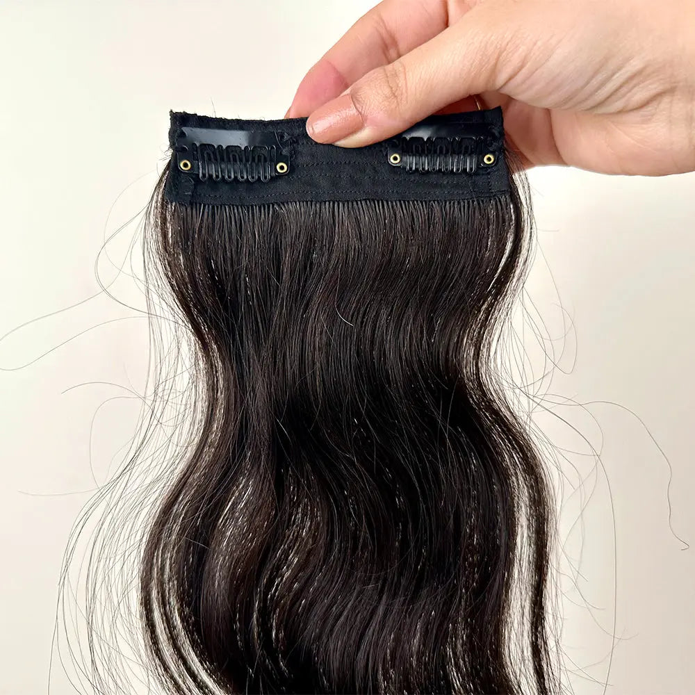 Set of 2 clip in extensions side patches 100% Human Hair | Presh Beauti