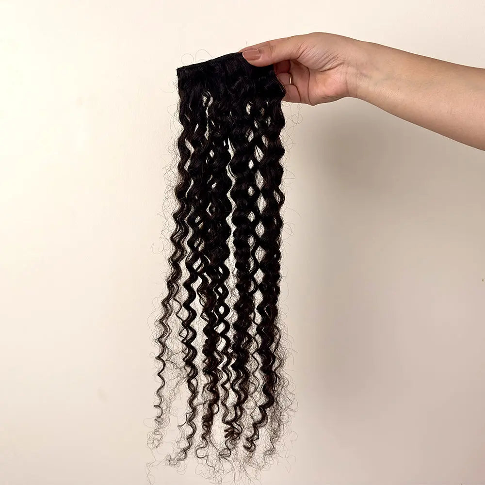 Set of 2 clip in extensions side patches 100% Human Hair | Presh Beauti