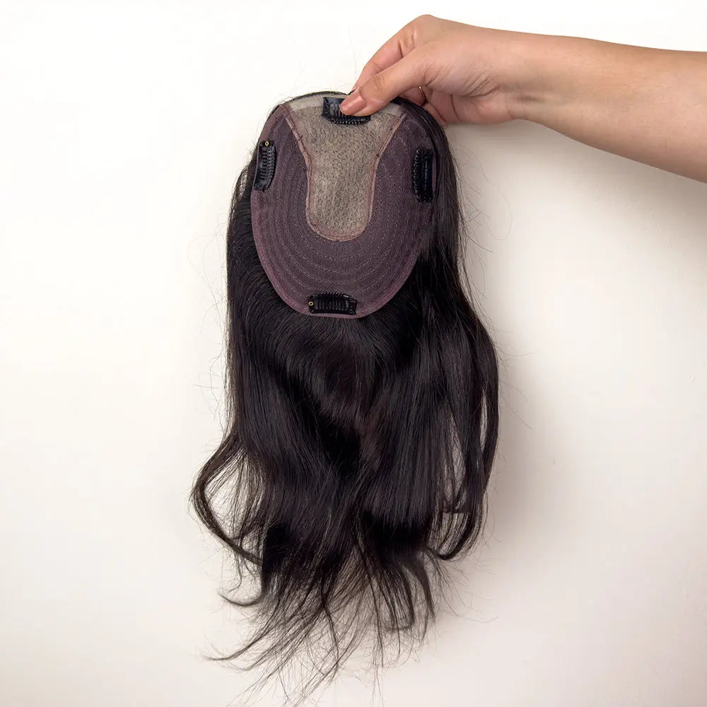 5x5” Silk Wefted Scalp Topper (straight) 14-16” | Presh Beauti