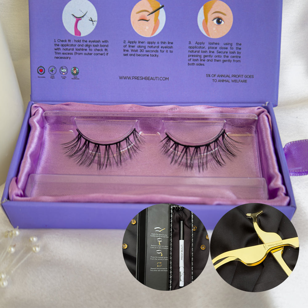 Beginner’s Lash Kit (Eyelash + Applicator + Adhesive eyeliner)