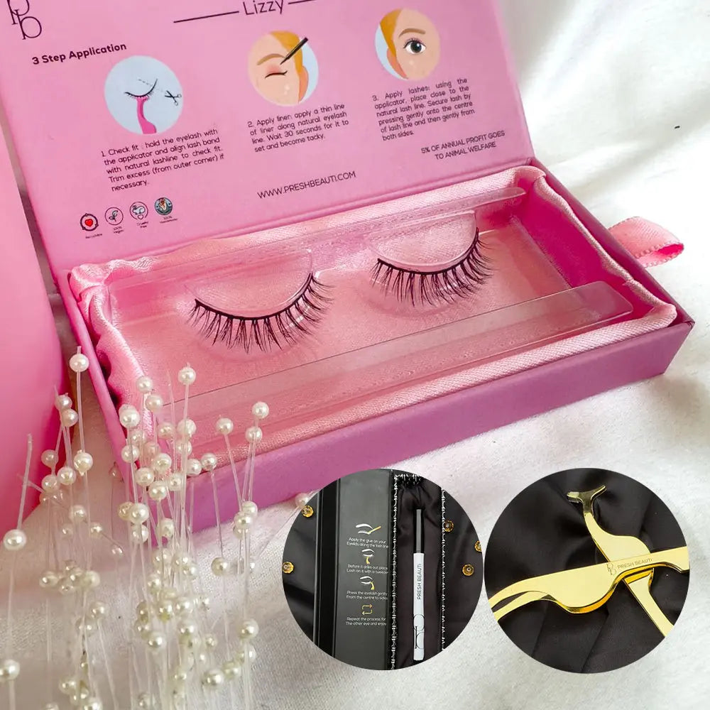 Beginner’s Lash Kit (Eyelash + Applicator + Adhesive eyeliner) | Presh Beauti - Presh Beauti